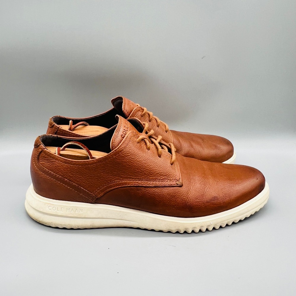 Cole Haan Oxford Mens 11 Brown Leather Lace Up Grand OS Zerogrand Shoes